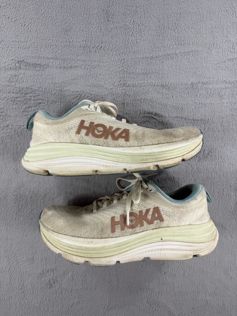 HOKA Gaviota 5 Womens Size 9.5B Running Shoes Size 10 White Teal